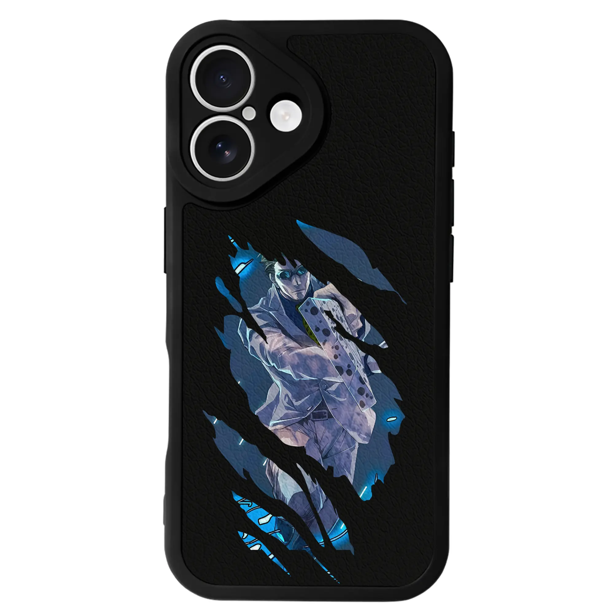 呪術廻戦 グッズ,七海 建人 - IPhone 16シリーズ対応 ・ シリコンスマホケース ・ レザー調 ・ 高精度フィット ・ 耐衝撃 ・ ワイヤレス充電対応 ・ 精密カット